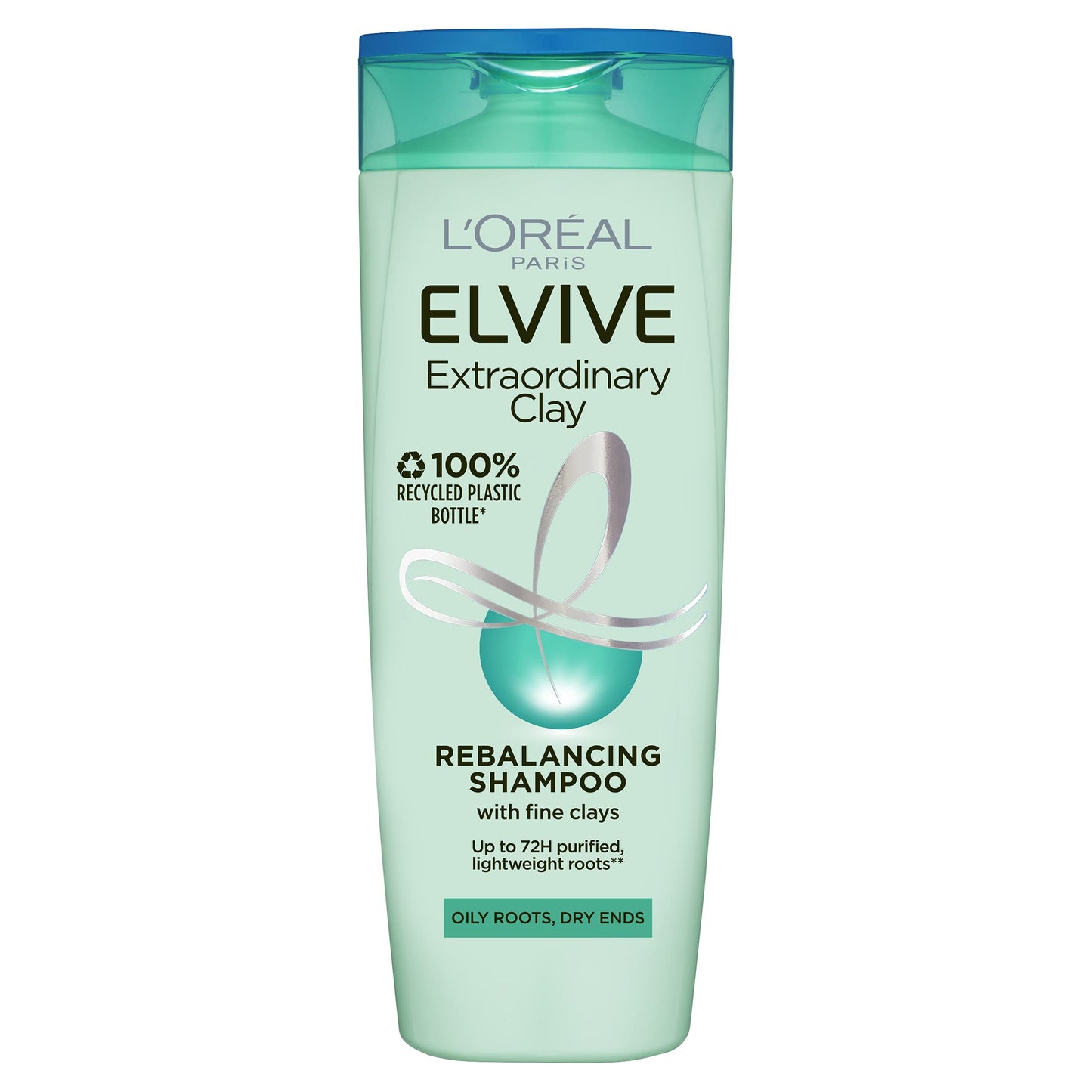 LOREAL Elvive Extraordinary Clay Rebalancing Shampoo with Fine Clays for Oily Rots, Dry Ends - 400ml