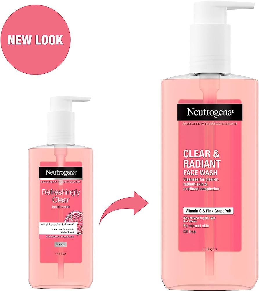 NEUTROGENA Clear & Radiant Face Wash with Vitamin C & Pink Grapefruit - 200ml