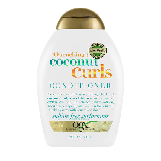 OGX Quenching + Coconut Curls Moisturizing Daily Conditioner with Honey - 385ml