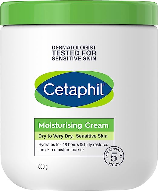 CETAPHIL Moisturizing Cream for Very Dry to Dry, Sensitive Skin - 550g