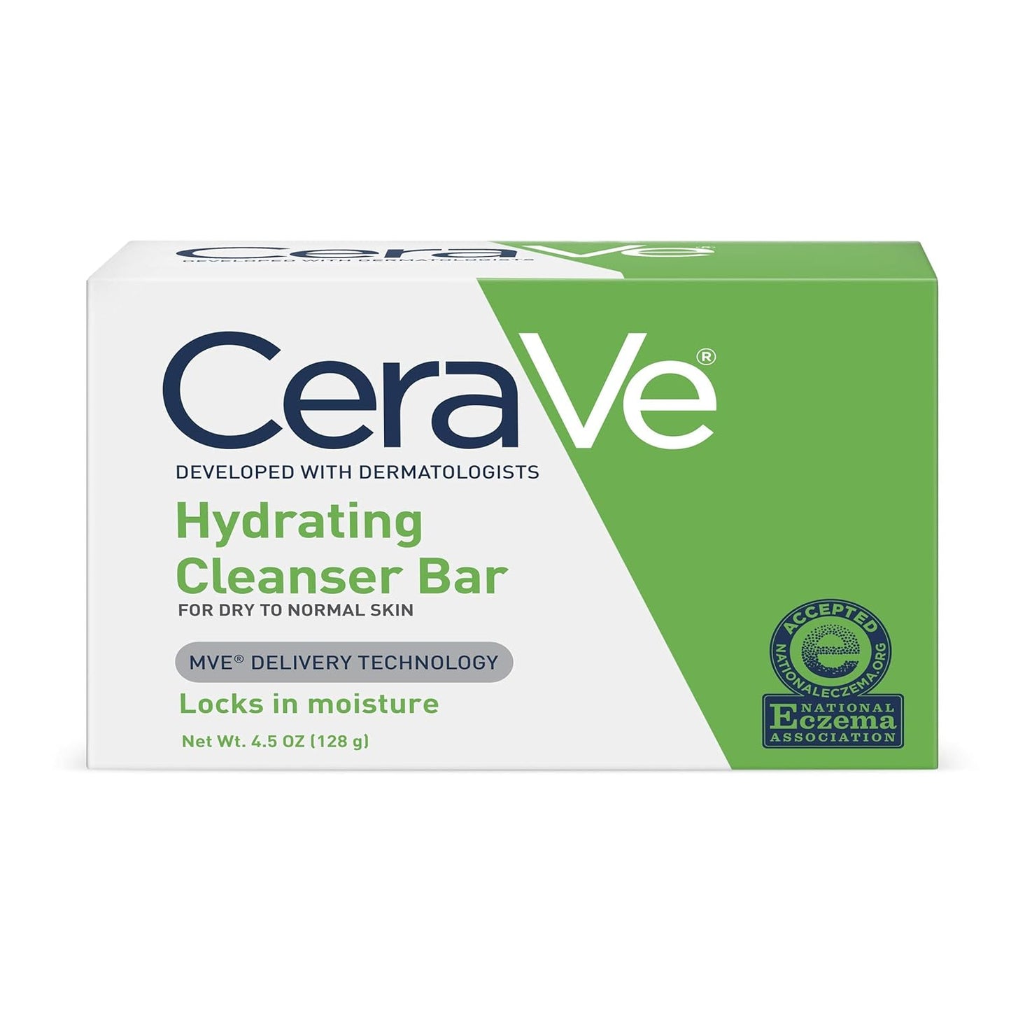 CERAVE Hydrating Cleansing Bar |For Normal to Dry Skin, Locks with moisture- 128 g.