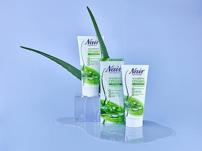 NAIR Hair Removal Cream with Aloe Vera Extract From Natural Origin for Sensitive Skin 200ml