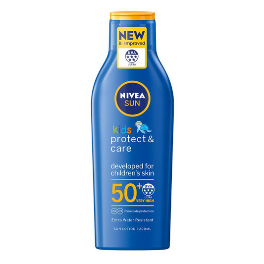 NIVEA SUN Kids Protect & Care Lotion, 50+ Sun Protection Factor - 200 ml