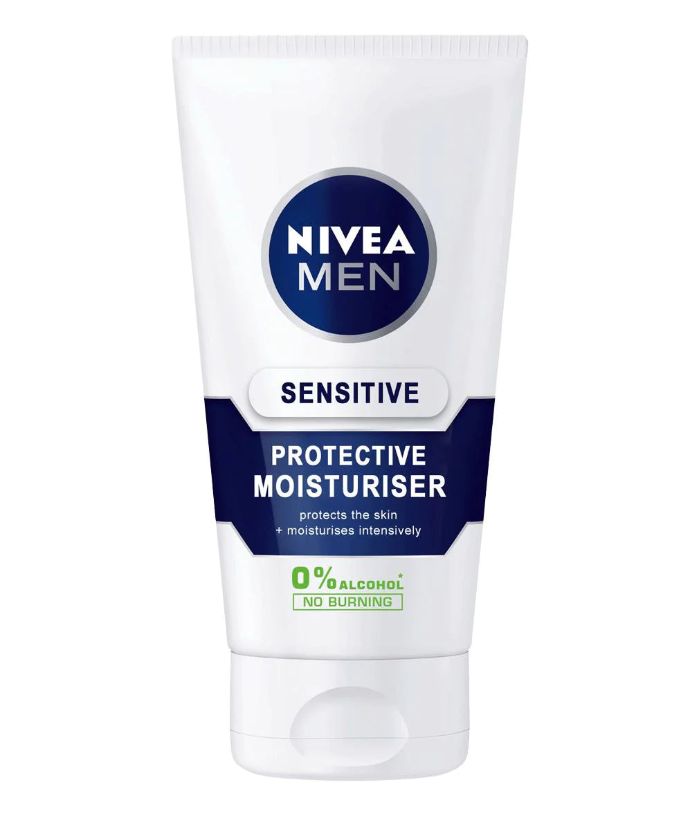 NIVEA MEN Sensitive Protective Face Moisturizer Cream with SPF 15 - 75 ml