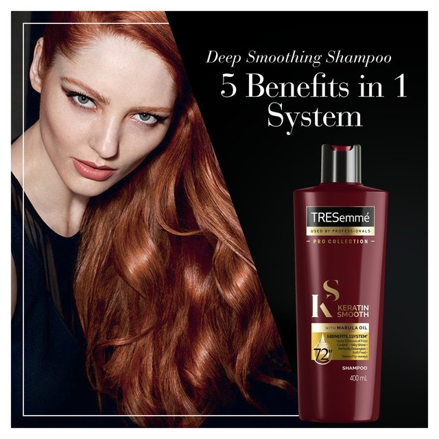 TRESEMME Pro Collection Keratin Smooth With Marula Oil Shampoo , 5 Benefits 1 System- 400 ml