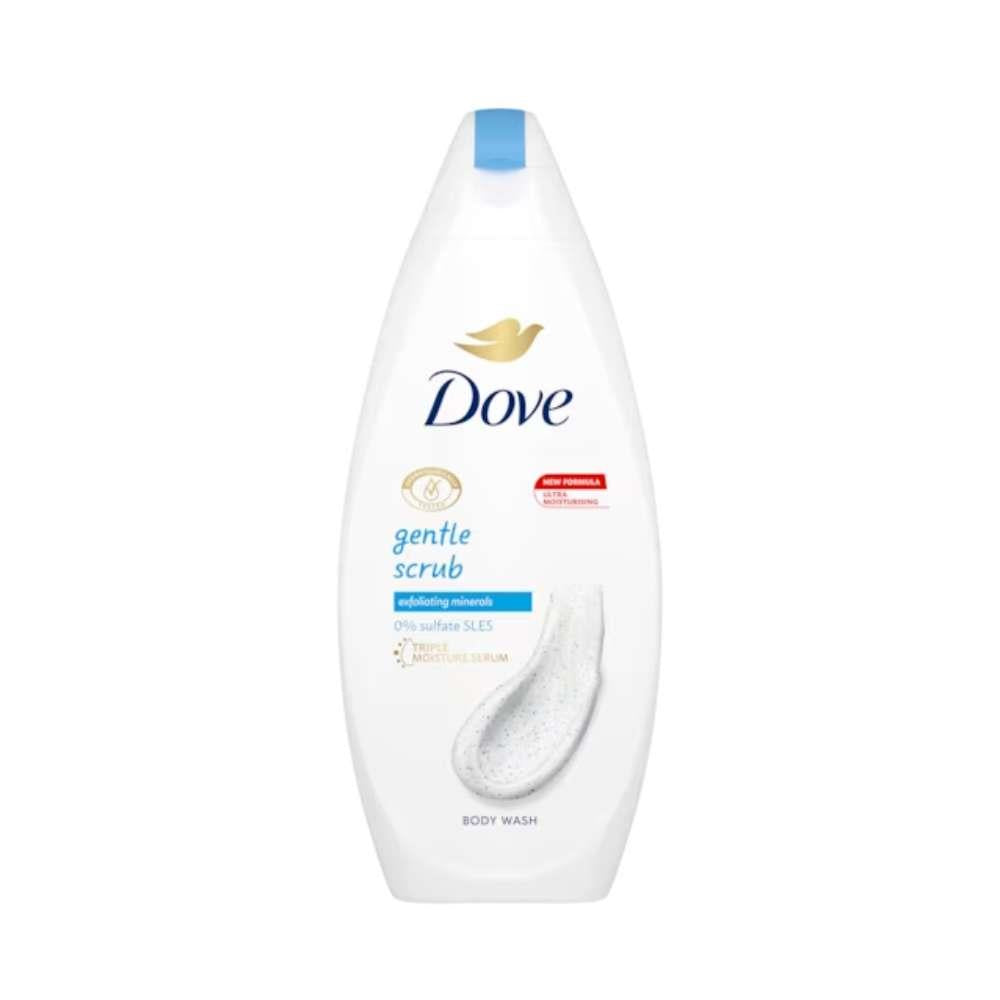 DOVE Gentle Scrub 0% Sulfate Shower Gel | Exfoliating Minerals, 0% Sulphate SLES - 500 ml