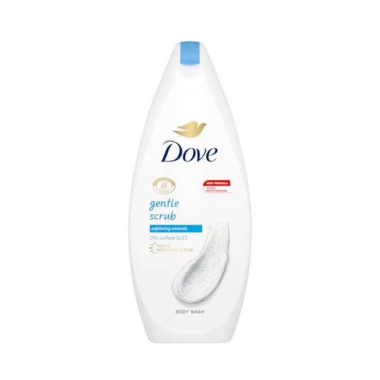 DOVE Gentle Scrub 0% Sulfate Shower Gel | Exfoliating Minerals, 0% Sulphate SLES - 500 ml