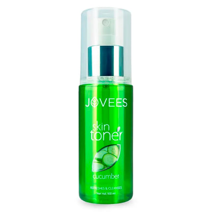 JOVEES Cucumber Skin Toner - 200 ml | Toner for Oily & Acne Prone Skin | Pore Tightening | 100% Natural | Paraben & Alcohol Free