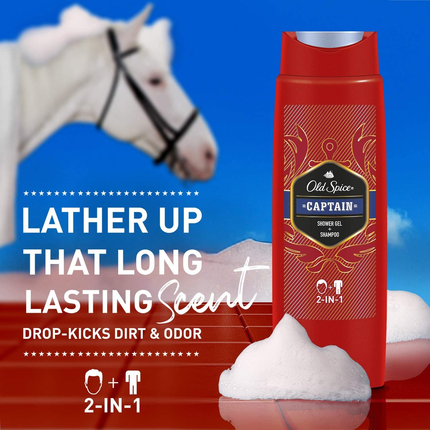 OLD SPICE Captain 2 in 1 Shower Gel & Shampoo 400ml