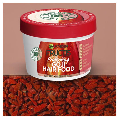 GARNIER Ultimate Blends Hair Food Goji 3-in-1 Coloured Hair Mask Treatment 390ml