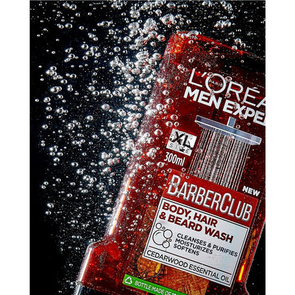 LOREAL Men Expert Barber Club 3 in 1 Shower Gel - Body, Hair & Beard - 300 ml