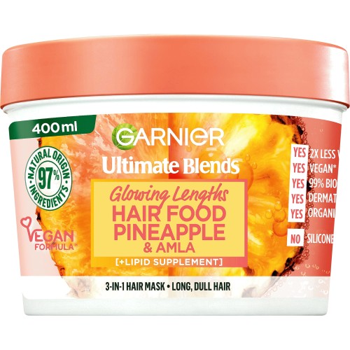 GARNIER ULTIMATE BLENDS Glowing Lengths 3 in 1 Hair Food Pineapple & Amla - 400ml