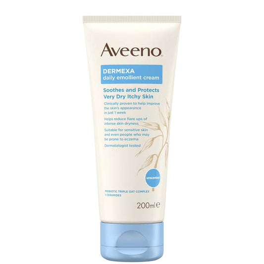 AVEENO Dermexa Daily Emollient Cream | Soothes and Protects Very Dry Itchy Skin- 200 ml