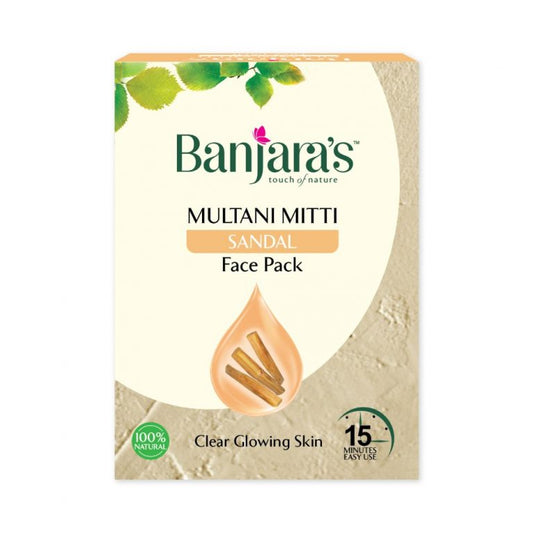 BANJARA'S Multani Mitti + Sandal Face Pack Powder 100gms (5*20gms)