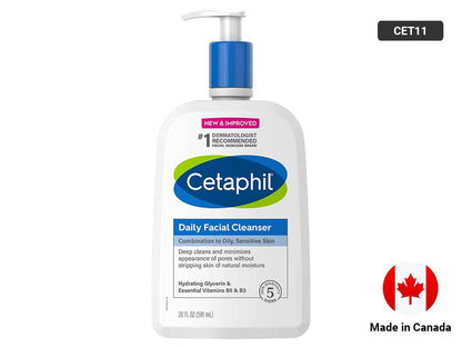 CETAPHIL Daily Facial Cleanser Combination to Oily Sensitive Skin - 591 ml