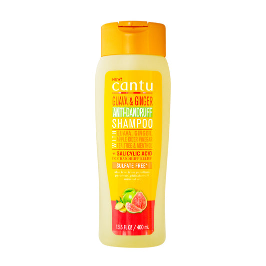 CANTU, Guava & Ginger Anti-Dandruff Shampoo with Gauva,Ginger, Apple Cider,Vinegar Tea Tree and Menthol, -400 ml | Sulphate Free