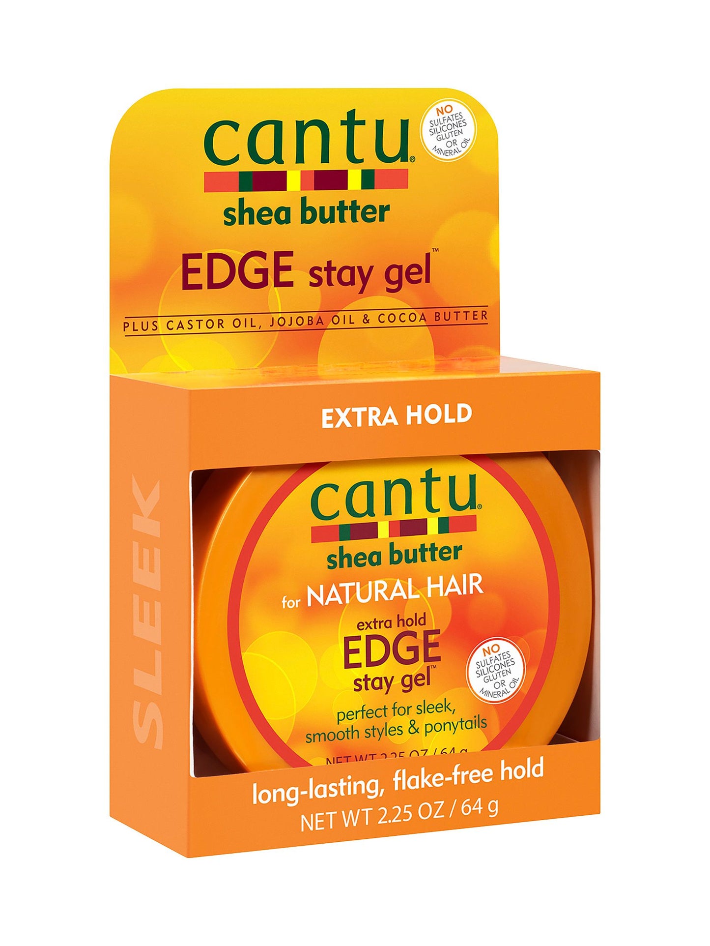 Cantu Shea Butter Extra Hold Edge Stay Gel For Natural Hair 64g