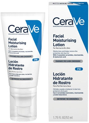 CERAVE PM Facial Moisturising Lotion for Normal to Dry Skin - 52ml