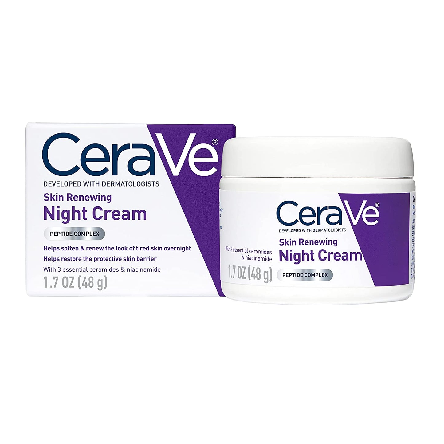 CERAVE Skin Renewing Night Cream with MVE Delivery Technology - 48g