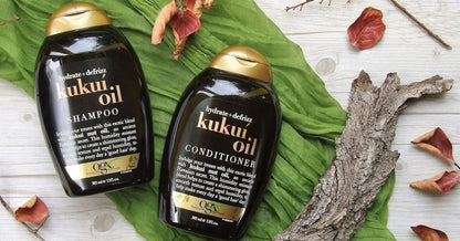 OGX Hydrate & Defrizz + Kukuí Oil Shampoo & Conditioner 385ml