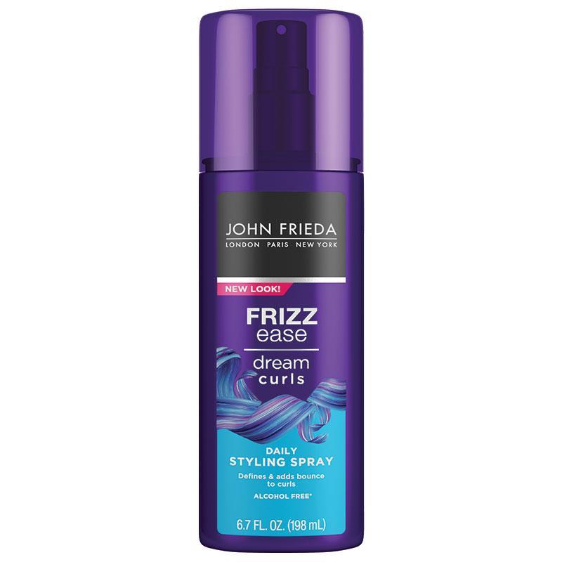 JOHN FREIDA Anti Frizz | Frizz Ease Dream Curls Daily Styling Spray for Curly Hair, Magnesium-enriched Formula, Revitalizes Natural Curls (6.7 Ounce) - 200 ml