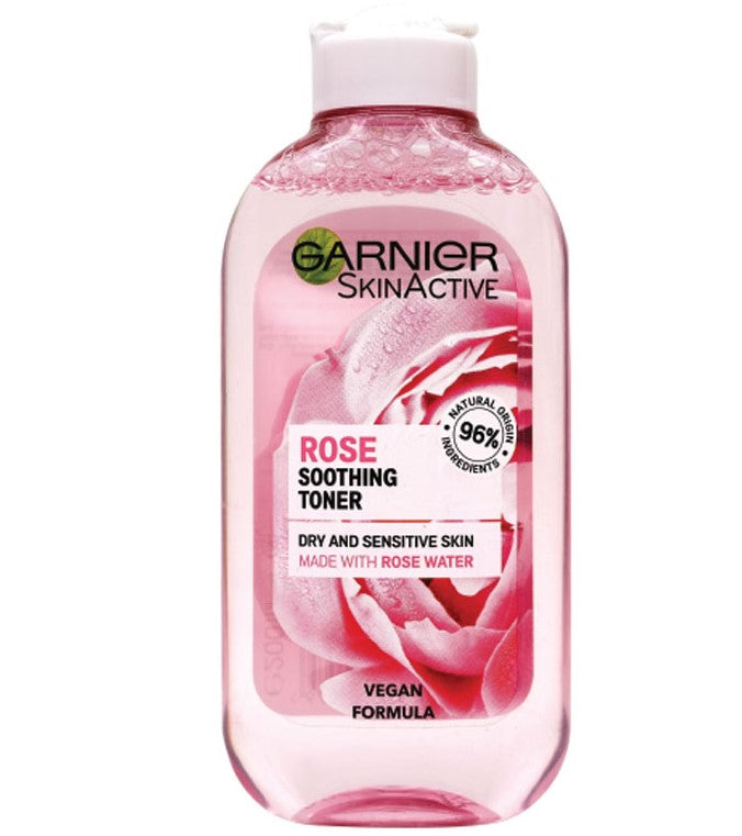 GARNIER Skinactive Rose Soothing Toner for Dry & Sensitive Skin with Rose Water - 200ml