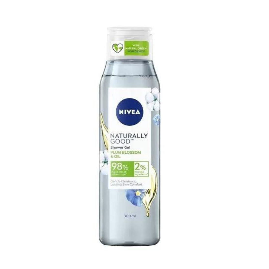 NIVEA Naturally Good Cotton Flower & Organic Oil Infused Shower Gel - 300 ml