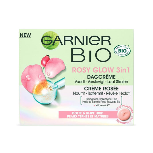 GARNIER BIO Organic Rosy Glow 3 in 1 Youth Cream - 50 ml