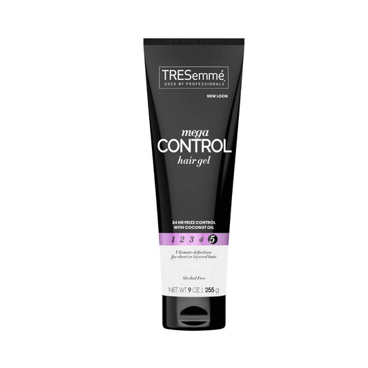 TRESEMME Mega Control Alcohol-Free Hair Gel for 24 Hrs Frizz Control with Coconut Oil (9 oz) - 255 g