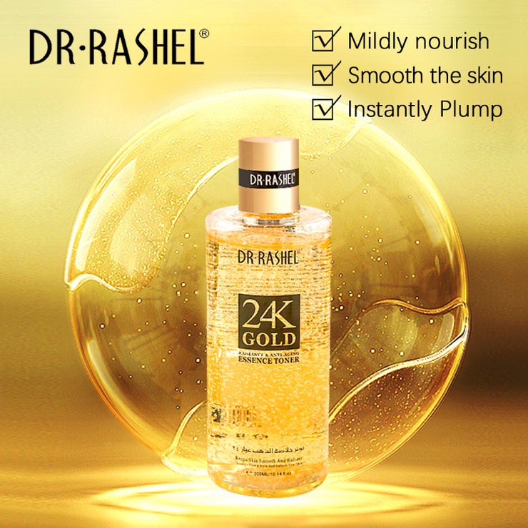 DR.RASHEL 24K Gold Radiance & Anti-Aging Essence Toner - 300 ml