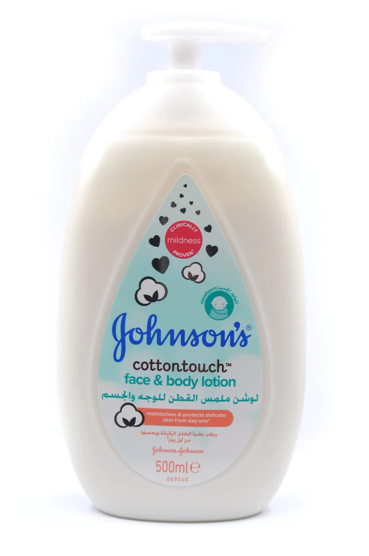 JOHNSONS Cotton Touch Face & Body Lotion Blended with Real Cotton - 500ml