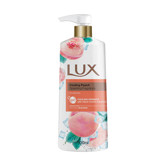 LUX Cooling Peach Sparkling Fragrance 3x Cooling Essence Body Wash 500ml