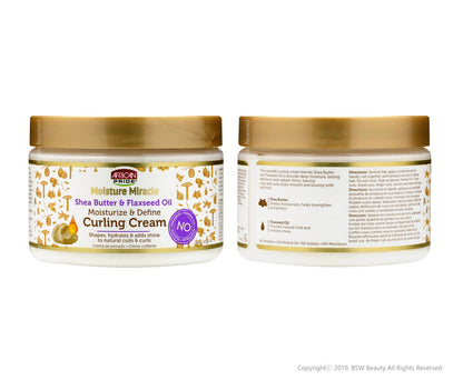AFRICAN PARADISE Moisture Miracle Shea Butter & Flaxseed Oil Moisturize & Define Curling Hair Cream - 340g
