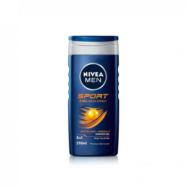 NIVEA Men Sport 3 in 1 Revitalizing with Minerals Shower Gel 250ml