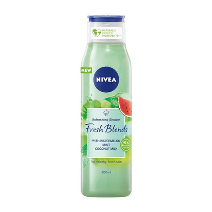 NIVEA Fresh Blends Refreshing Shower with Watermelon, Mint & Coconut Milk for Healthy Fresh Skin Feel - 300ml