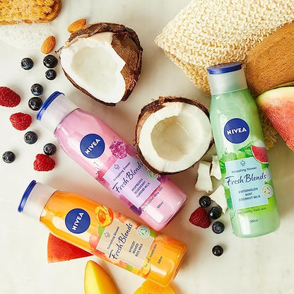 NIVEA Fresh Blends Refreshing Shower with Apricot, Mango & Rice Milk for Soft & Supple Skin - 300ml