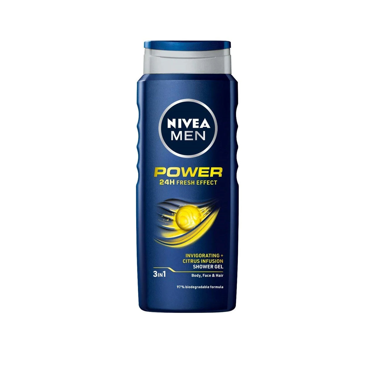 NIVEA MEN Power 24h Fresh Effect with Invigorating + Citrus Infusion 3in1 Shower Gel 400ml