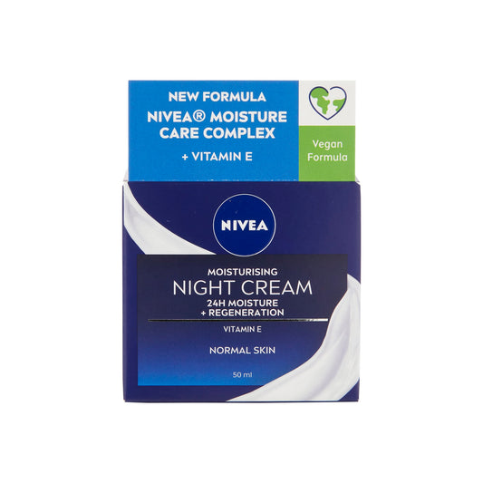 NIVEA Moisturizing Night Cream 24H Moisture + Regeneration with Vitamin E - 50ml