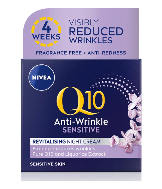 NIVEA Q10 Anti-Wrinkle Sensitive Revitalizing Night Cream - 50ml