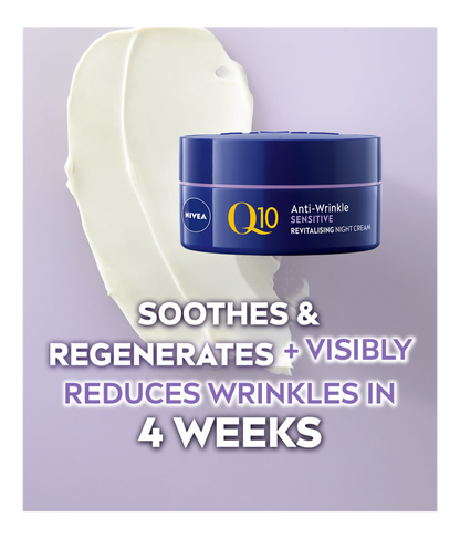 NIVEA Q10 Anti-Wrinkle Sensitive Revitalizing Night Cream - 50ml