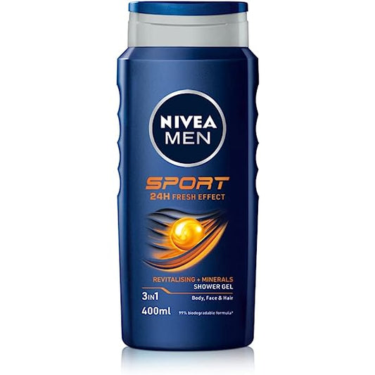 NIVEA Men Sport 3 in 1 Revitalizing with Minerals Shower Gel 400ml