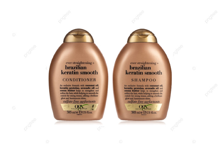 OGX Ever Straightening + Brazilian Keratin Therapy Shampoo & Conditioner - 385ml