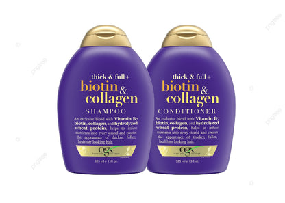 OGX Thick & Full + Biotin & Collagen Shampoo & Conditioner 385ml