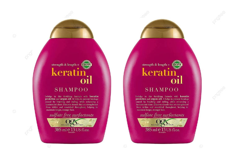 OGX Strength & Length + Keratin Oil Shampoo & Conditioner 385ml