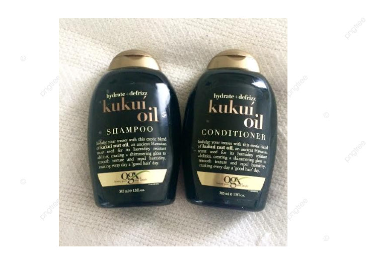 OGX Hydrate & Defrizz + Kukuí Oil Shampoo & Conditioner 385ml