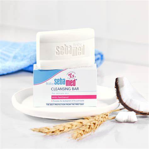 SEBAMED Baby Cleansing Bar |Ph 5.5, With Panthenol, No tears & Soap Free bar, For Delicate skin - 100 g