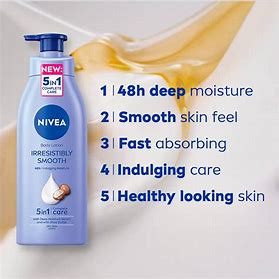 NIVEA Body Irresistibly Smooth Body Lotion | Intensive Moisturizing For Dry Skin - 400 ml