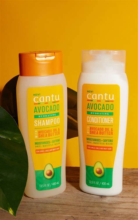 CANTU Avocado Hydrating Shampoo & Conditioner with Avacado Oil & Shea Butter for Curls, Coils and Wavy Hair - 400ml