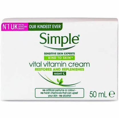 SIMPLE Kind to Skin Vital Vitamin Cream SPF 15 | Restores & Replenishes - 50 ml