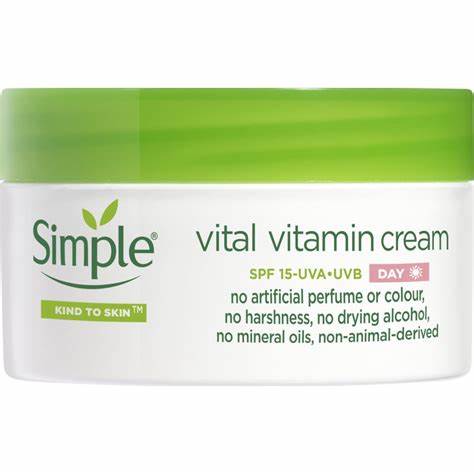 SIMPLE Kind to Skin Vital Vitamin Cream SPF 15 | Restores & Replenishes - 50 ml